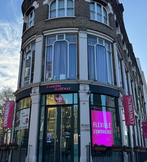 The historic corner building that houses Camden Gateway on Royal College Street