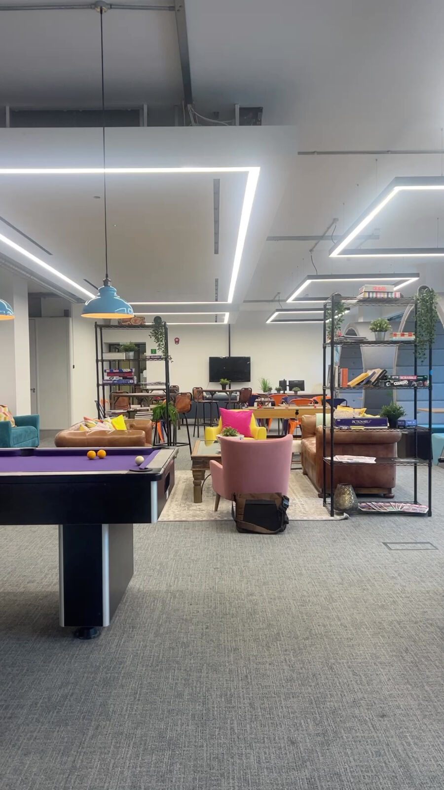 Pool table in the ground-floor communal area at TBXH, Croydon